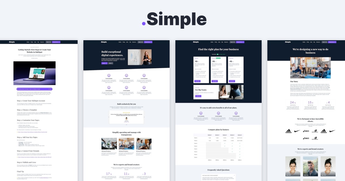 Introducing Simple — A New Free Theme for HubSpot CMS