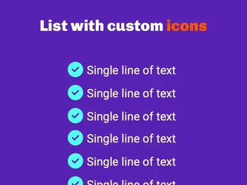 List with Custom Icons