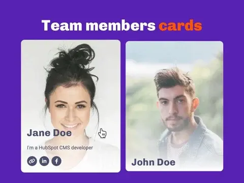 Team member cards